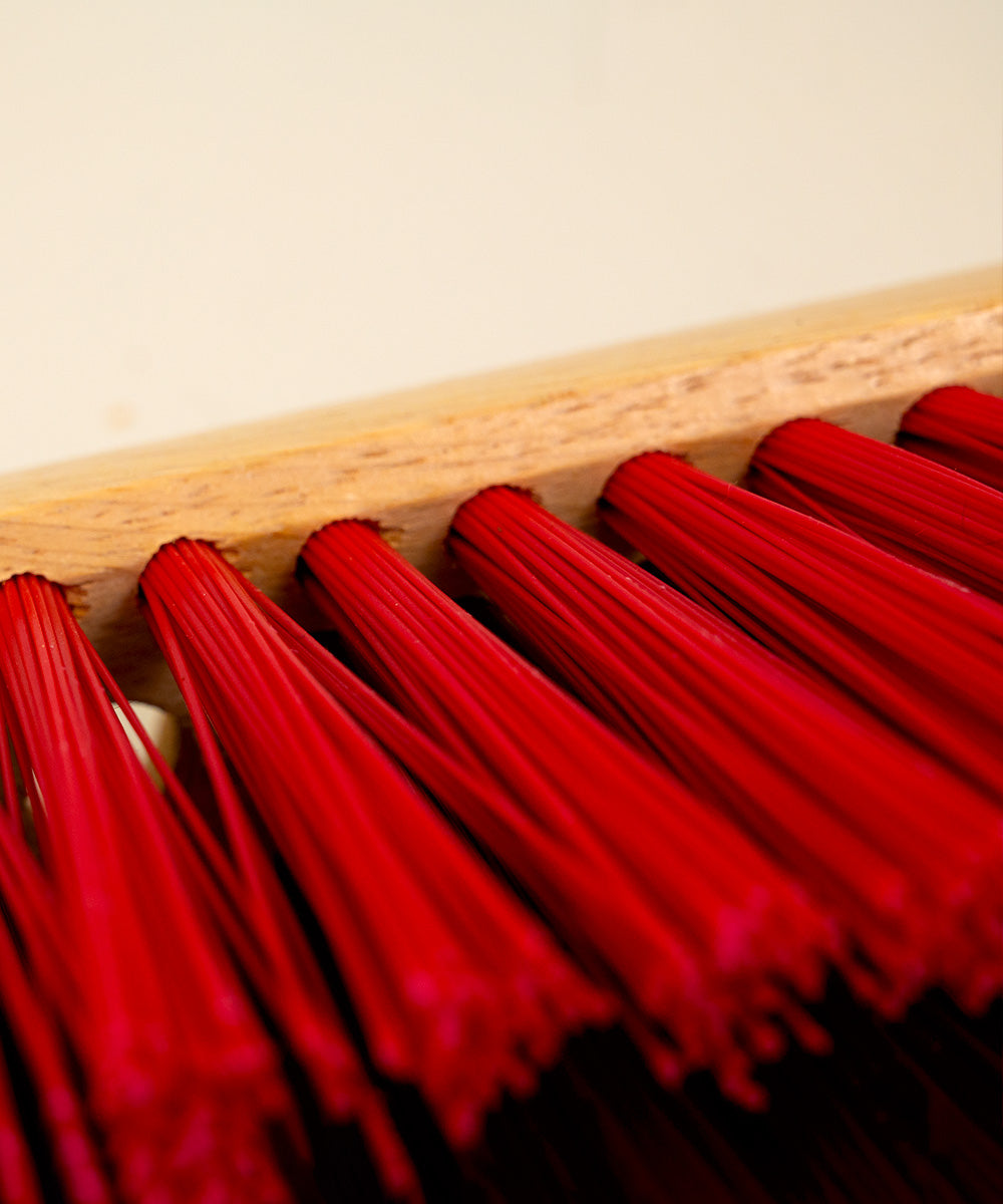 Traditional Wooden Yard Broom With Handle - Medium Stiff